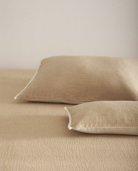 Cuadrante StoneWashed Bicolor Reversible en Lino con Algodón
