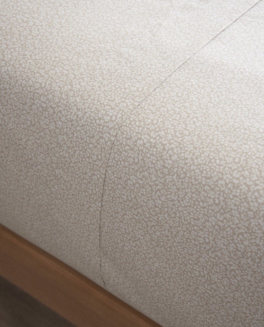 Set 2 Piezas Estampado Floral Beige 50/50