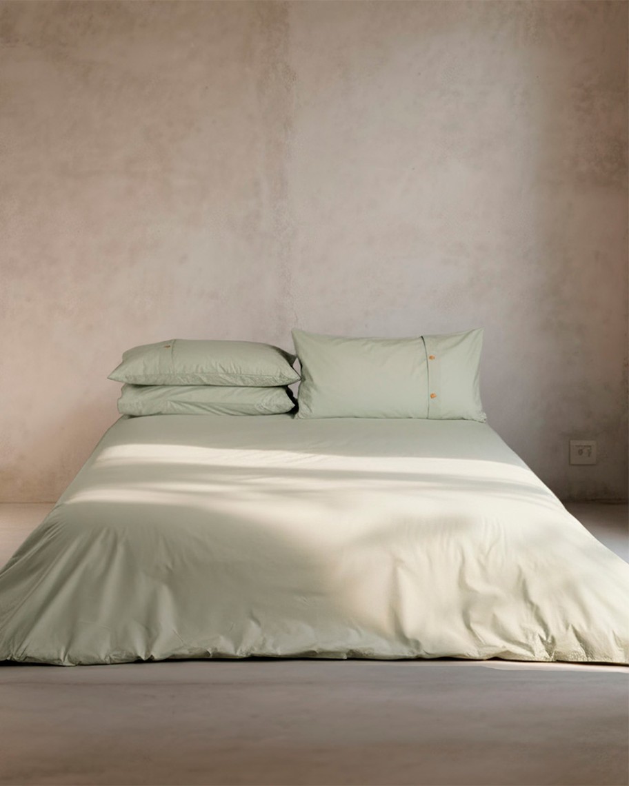 Funda Nórdica Verde 200 Hilos | Algodón Percal Portugal
