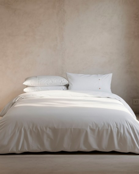 Funda Nórdica Blanca 200 Hilos | Algodón Percal Portugal