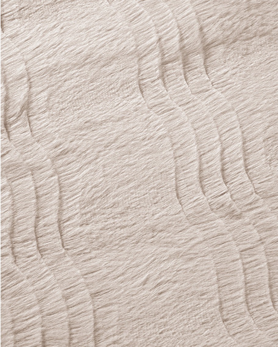 Plaid pelo sintético con reverso borreguillo Beige