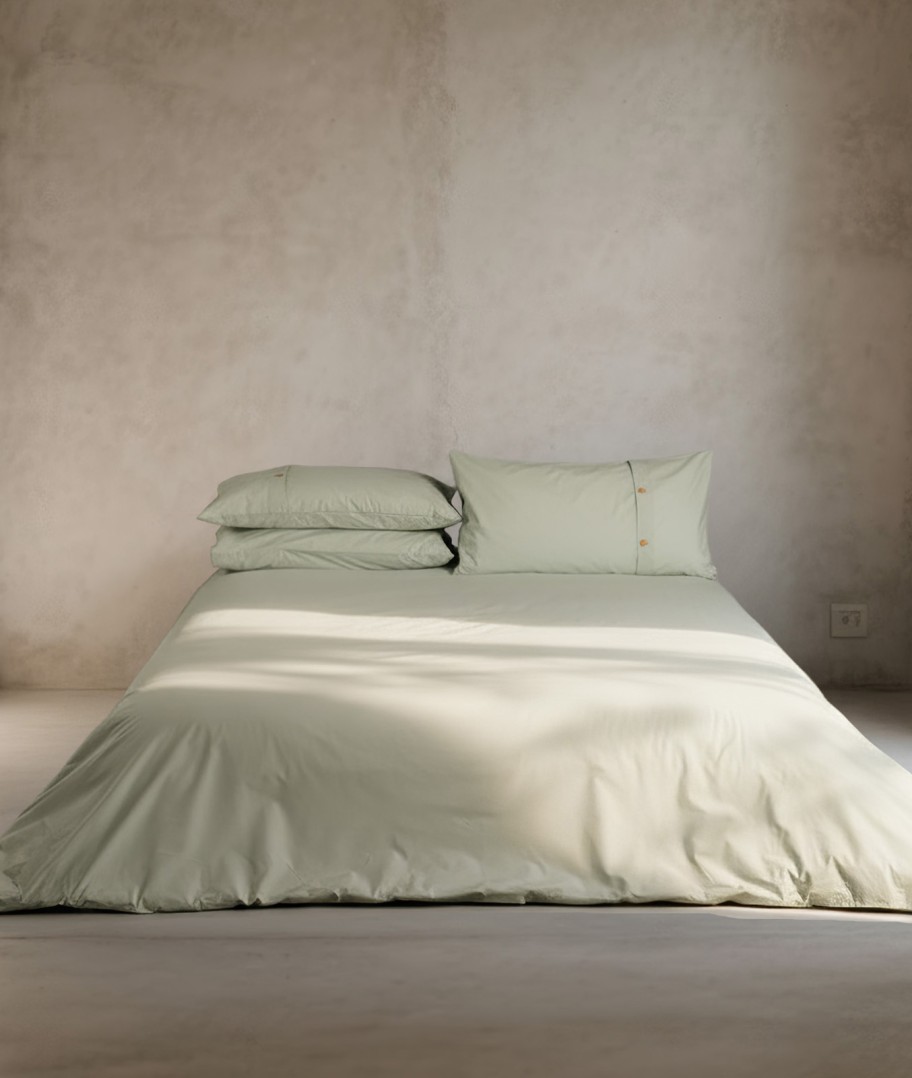 pack 3 piezas funda nórdica percal verde agua