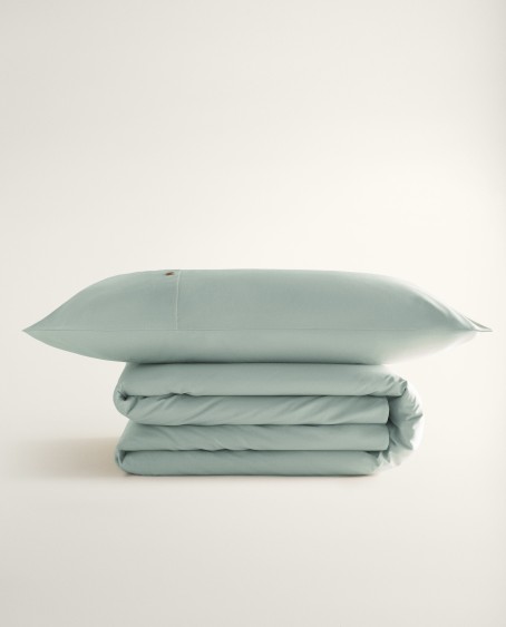 pack 3 piezas funda nórdica percal verde agua