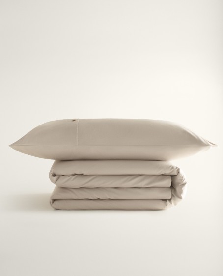 pack 3 piezas funda nórdica percal beige